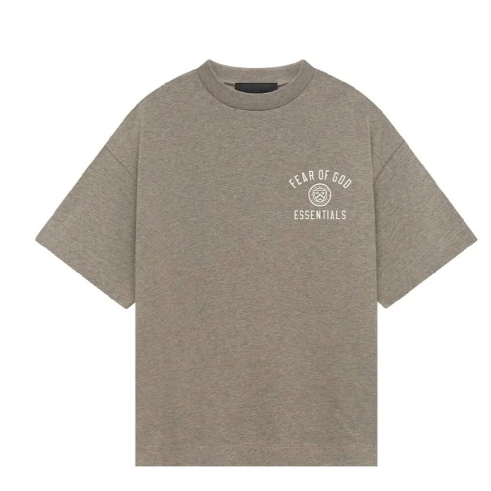 Fear of God ESSENTIALS University Heather Grey Crew Neck T-Shirt Size Large